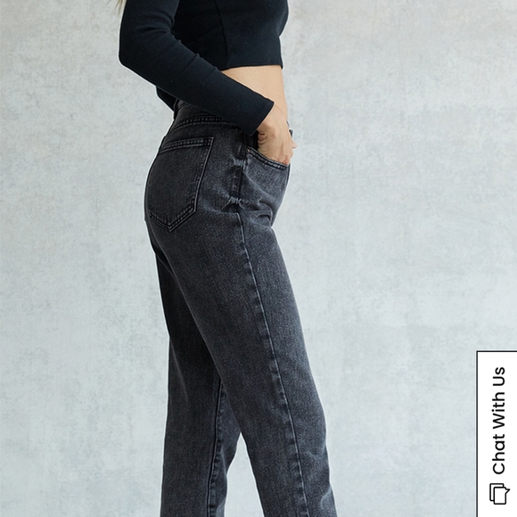 Pacsun Womens Mom Jeans Size 24 Mid Rise OFF BLACK NWT. - Picture 5 of 10